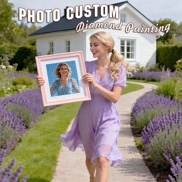 EverShine Personalisiertes Foto-Diamantgemälde mit quadratischen und runden Bohrern als DIY-Mosaik-Stickerei in Multicolor, B/H: 20 x 20 cm - Bild 1