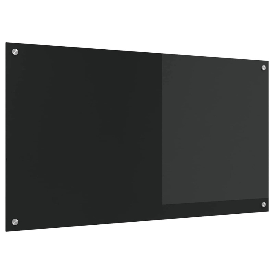vidaXL Küchenrückwand aus gehärtetem Glas in Schwarz, B/H: 60 x 110 cm, Tiefe: 0,6 cm - Bild 2