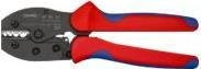 Knipex Crimpzange für unisolierte Kabelschuhe und Steckverbinder 2,8 mm, Querschnitt 0,5 bis 10,0 mm², Farbe: Rot, Artikelnummer 97 52 33 SB - Bild 1