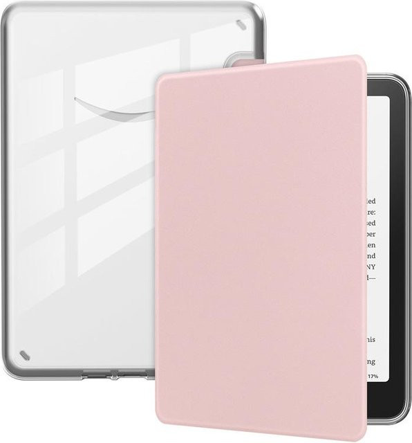 Transparentes Acryl Hartschalenetui für Amazon Kindle Paperwhite 2024 (11. und 12. Generation) in Rosa - Bild 1