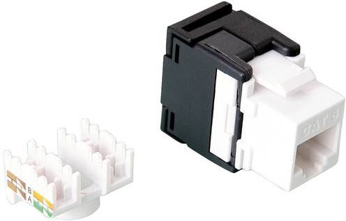 VALUE Kat.6 Keystone Ethernet LAN Anschlussdose ungeschirmt werkzeuglos weiß - Bild 1