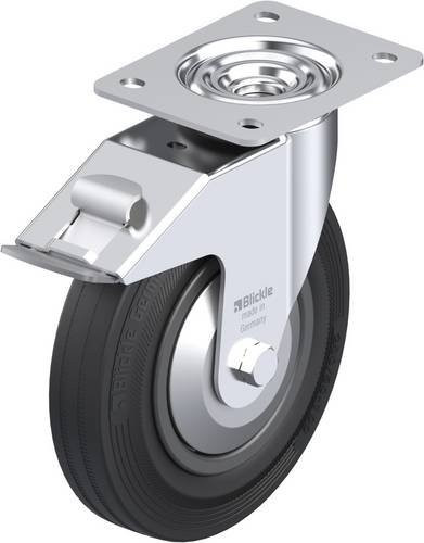Blickle Lenkrolle LE-VPP 200G-FI-FA mit Feststeller, verzinkt, Rad-Durchmesser: 20 cm, Tragfähigkeit: 205 kg - Bild 1