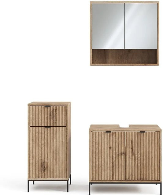 Vicco Badmöbel-Set Eliza in Viking Oak, 3-teiliges modernes Set aus Eiche - Bild 2