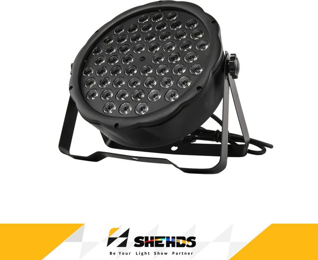 SHEHDS RGBW LED Par-Licht mit 54 x 3W Multicolour Effekt und 8 Kanälen, Schwarz - Bild 1