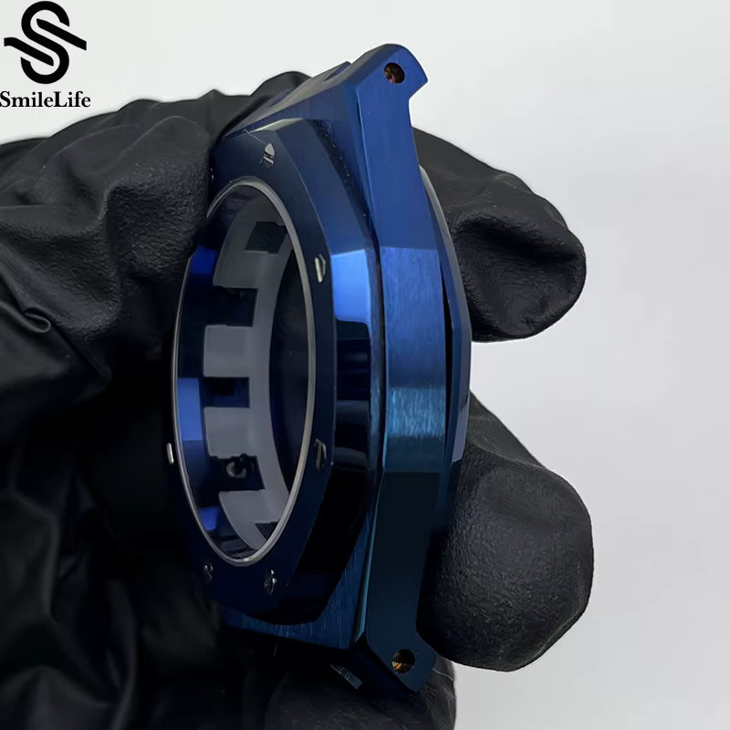 SmileLife Uhrengehäuse mit Armband, blau, 41 mm, Saphirglas, Quarzwerk, VK63-Uhrwerk, Uhrenzubehör - Bild 3