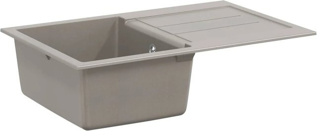 vidaXL Waschbecken aus Granitkomposit in Grau, B/T: 78 x 50 cm - Bild 1