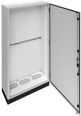 Hager Schrank aus Stahl in Lichtgrau (RAL 7035), B/T/H: 80 x 27,5 x 195 cm - Bild 1