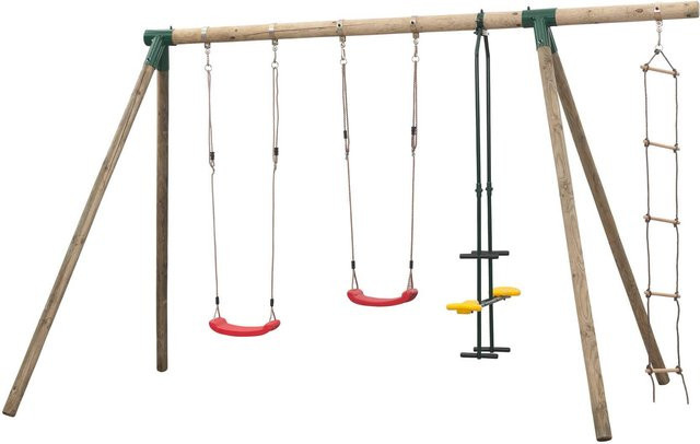 Intergard Holzschaukel Dani für Kinder, braun, B/T/H: 350 x 220 x 220 cm - Bild 1