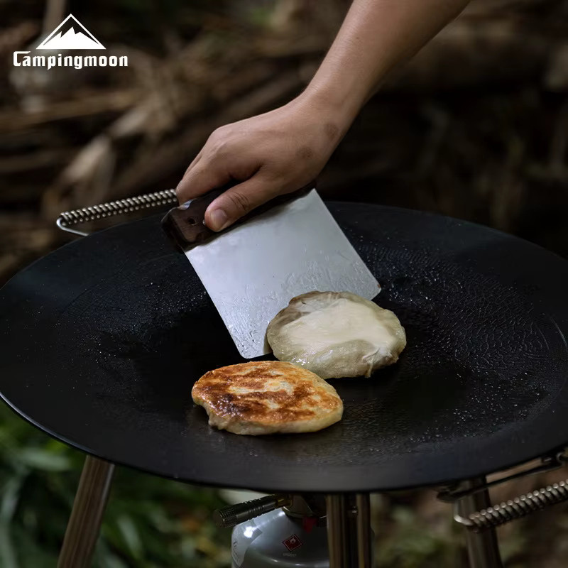 Campingmoon Teppanyaki Bratenspatel und multifunktionaler Messerzerkleinerer aus Edelstahl in Silber - Bild 2