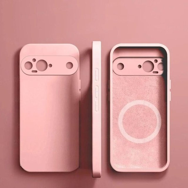 Stoßfeste Silikon-Schutzhülle für Google Pixel 10 9 Pro XL 8 7 6 A mit kabellosem Laden in Pink - Bild 1