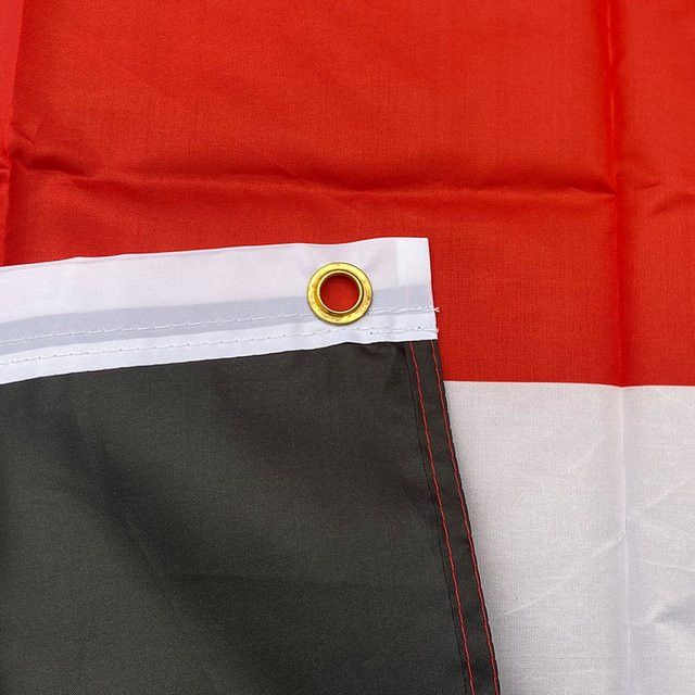 xvggdg Jemen-Flagge zum Aufhängen, Nationalflagge Banner, B: 150 cm, H: 90 cm - Bild 1