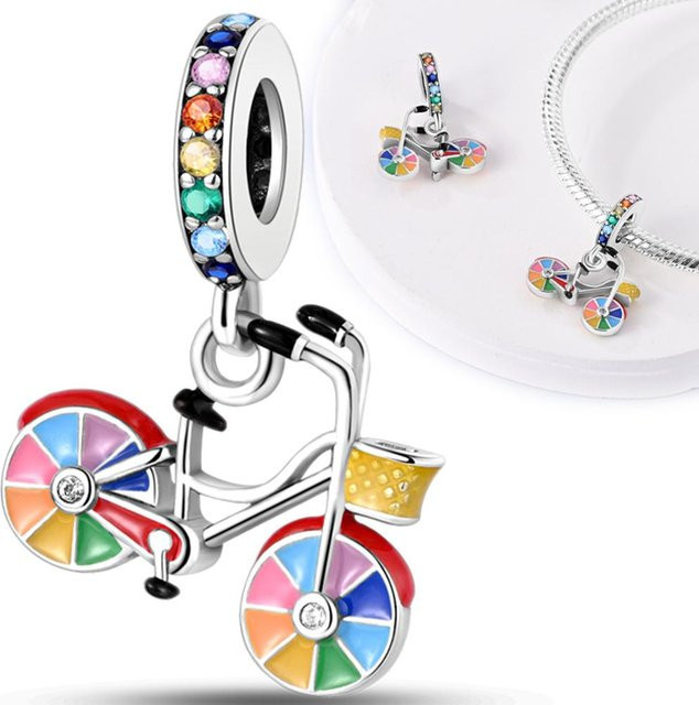 Anhänger Regenbogen Fahrrad, Kupfer, Weiß, Damen - Bild 1
