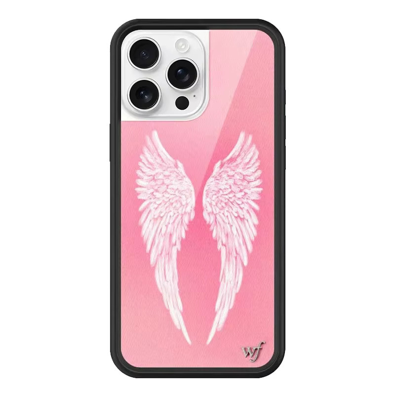 Wildflower INS Handyhülle Pink White Angel Baby Wing für iPhone 12 13 14 15 16 17 Pro Max Plus Air Cute Cartoon Cherub WF Cover - Bild 2