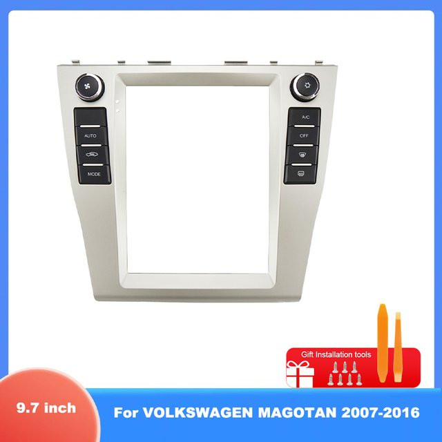 Fascia Rahmen für Volkswagen Passat Magotan 2007-2016 mit Kabelbaum und Canbus für 9,7 Zoll Android Kopfgeräte - Bild 1