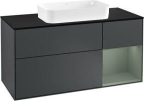 V&B Waschtischunterschrank Finion mit Wandbeleuchtung, Breite: 120 cm, Tiefe: 50,1 cm, Höhe: 50,1 cm, lackiert - Bild 1