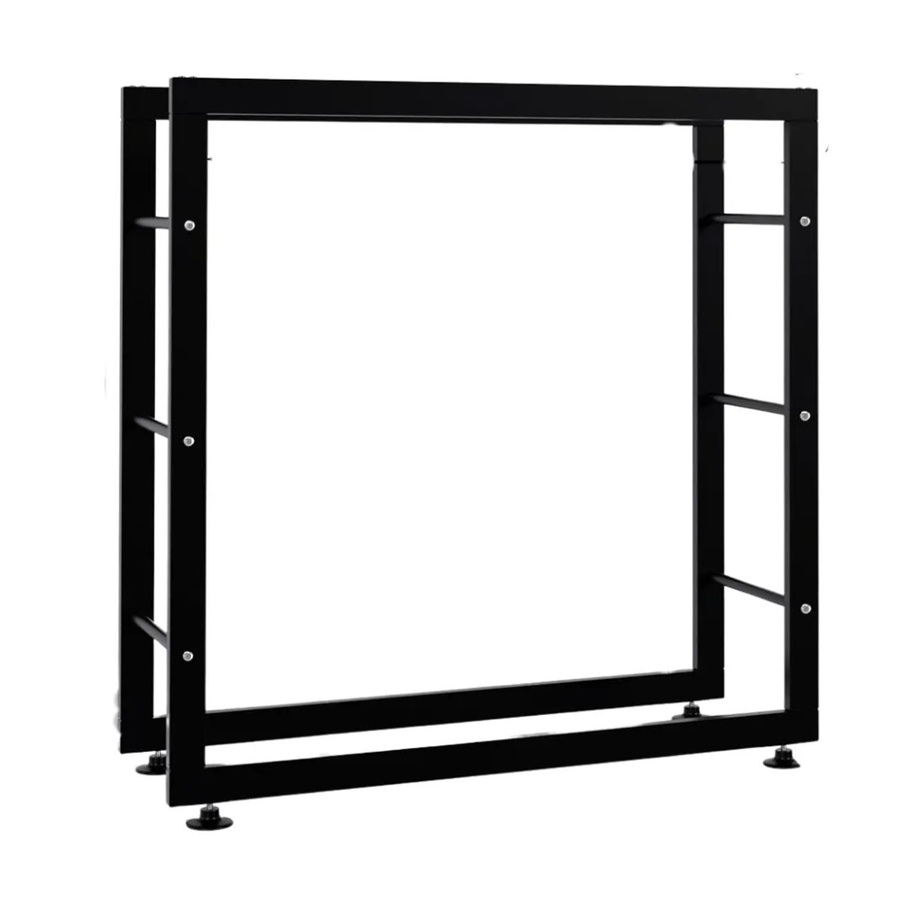 DELUKE Kaminholzregal aus Metall in Schwarz für den Innenbereich B/T/H: 80 x 25 x 80 cm - Bild 2