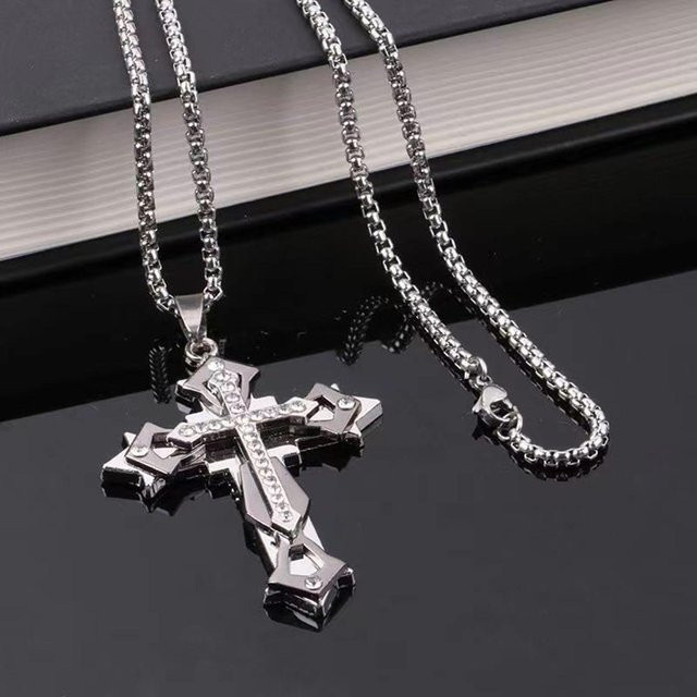 YM01-FASHION Halskette, Diamant, Zirkonia, Silber, Unisex - Bild 1