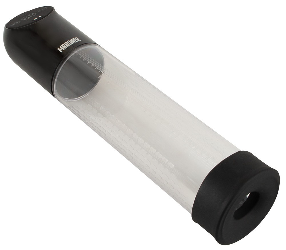 Mr. Boner Penispumpe Waterproof Automatic mit 6 Saugmodi in Transparent und Schwarz - Bild 3