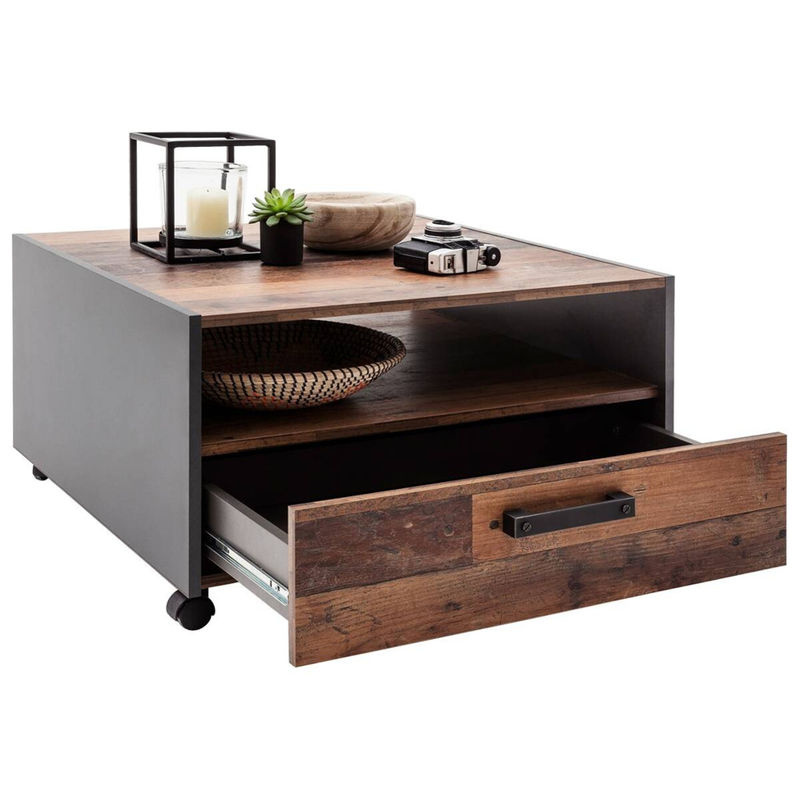 Couchtisch Trendteam Universal Old Wood Nachbildung in Braun B/H/T: 70 x 40 x 70 cm - Bild 5