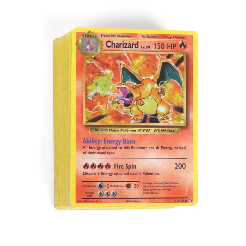 Potdemiel Pokémon Handelskarte, Glurak, Pikachu, Mewtwo, 60/100 Stück - Bild 2