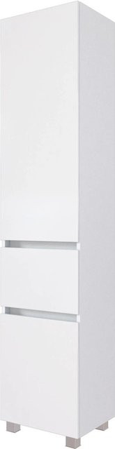 Held Möbel Hochschrank Ferrara in Weiß Matt mit Soft-Close-Türen und Regalböden, Breite: 40 cm, Höhe: 180 cm, Tiefe: 35 cm - Bild 1