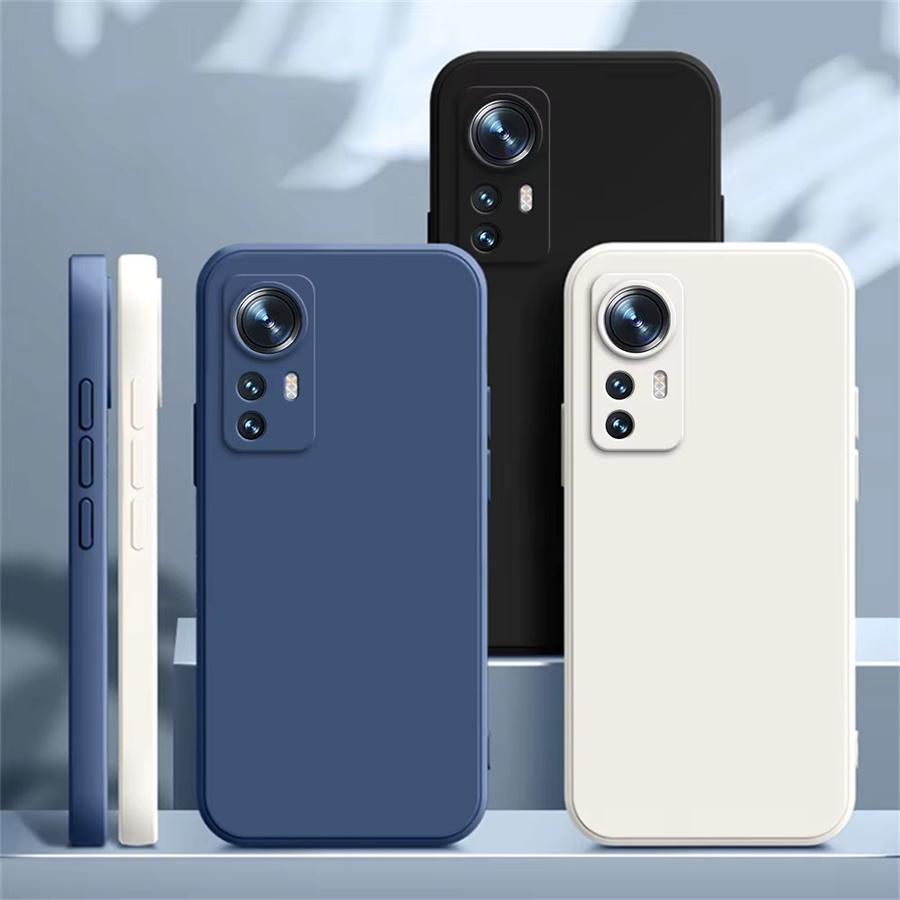 Xiaomi Soft Square Liquid Silikon Schutzhülle für Mi 12, 12S, 12T Pro, 12X Ultra und Mi 12 Lite 5G in Grün - Bild 1