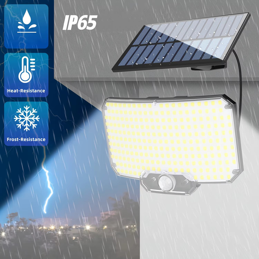 Nexillumi LED Solar Außenleuchte mit Bewegungssensor und Fernbedienung, IP65 Wasserdicht, Weiß, Set mit 2 Stück - Bild 3