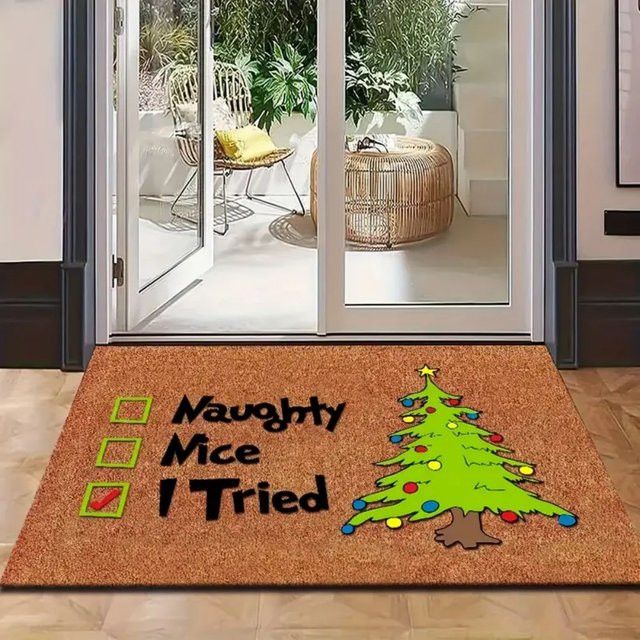 VIKAMA rutschfeste Weihnachtsfußmatte, maschinenwaschbarer Teppich für die Heimdekoration und das Schlafzimmer - Bild 1