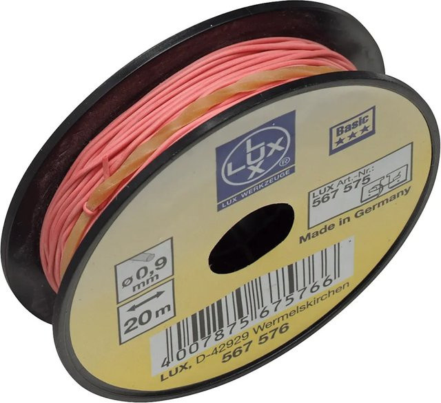 LUX-TOOLS Gummischnur Classic pink, kunststoffbeschichtet, 20 m - Bild 1