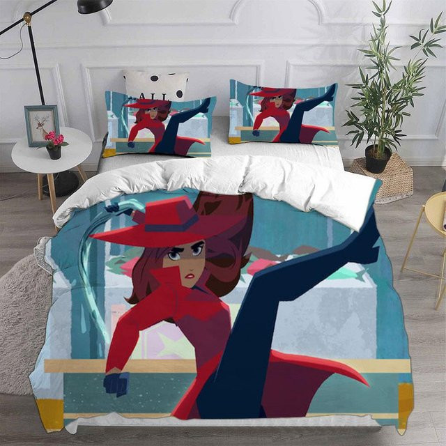 Carmen Sandiego Bettwäscheset aus Mikrofaser mit Grafikprint, 3-teilig, Multicolour, B/H: 200 x 200 cm - Bild 1
