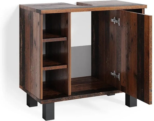 Vicco Waschtischunterschrank Fynn Old Style in Eiche Rustikal Braun, B: 60 cm, T: 54 cm, H: 32 cm - Bild 2