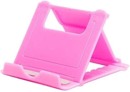 XYNN Universeller Tisch-Telefonhalter und Desktop-Ständer für iPad, iPhone, Samsung, Xiaomi und Huawei, klappbar, rosa - Bild 1