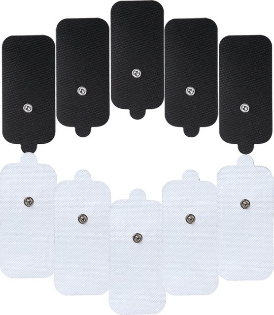 Yinhang Elektrodenpads aus Vliesstoff, 5 Stück selbstklebende Gel-Aufkleber für elektrische Muskelstimulatoren, Weiß und Multicolour, B: 10 cm, H: 5 cm - Bild 1