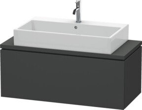 Duravit Waschtischunterschrank Compact L-Cube in Graphit mit einem Auszug, Wandmontage, Breite: 102 cm, Tiefe: 47,7 cm, Höhe: 40 cm - Bild 1