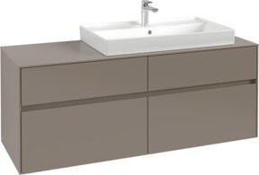 V&B Waschtischunterschrank Collaro in Graphite Grau Matt mit WT rechts, B/T/H: 140 x 54,8 x 50 cm - Bild 1