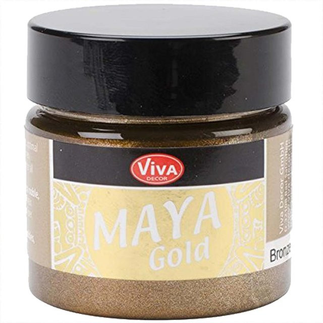 Viva Decor Maya Gold Strukturpaste in Gold mit satin glänzendem Finish, 45 g - Bild 2
