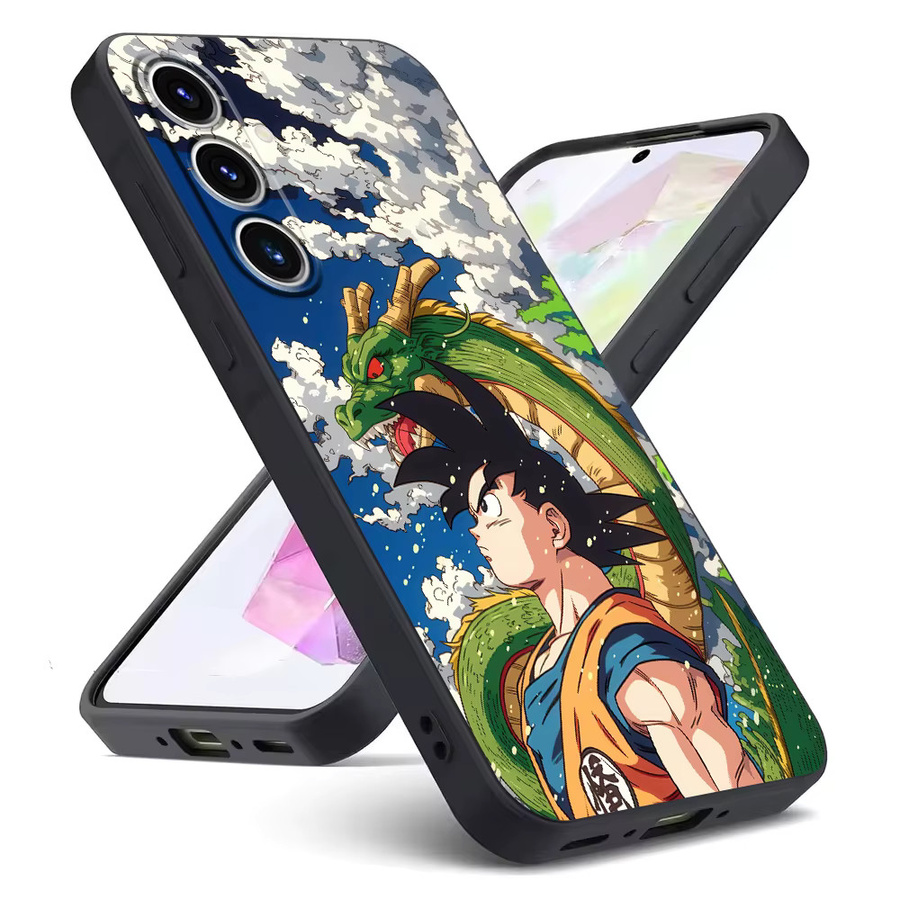 Schutzhülle im Retro Dragon Ball Goku Design für Samsung Galaxy Modelle, Schwarz, weiches Material - Bild 7