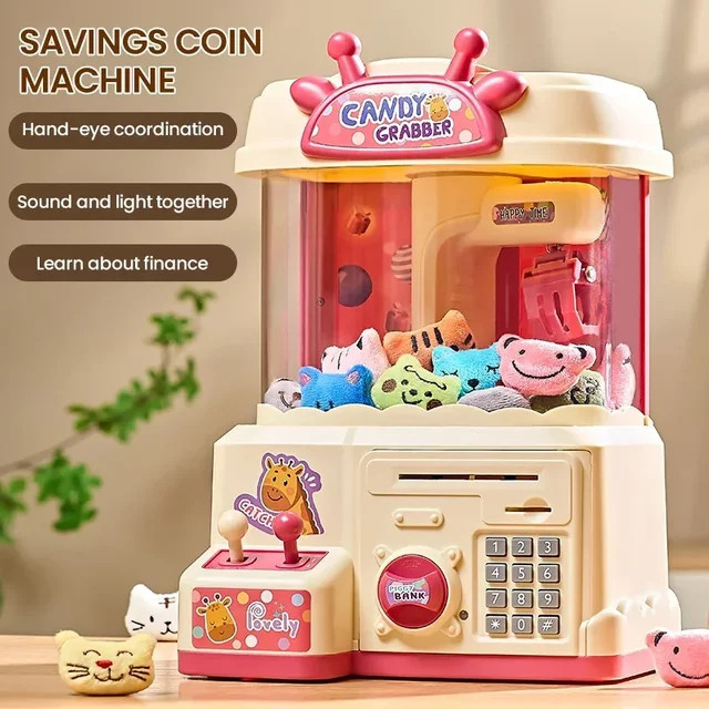 CONUSEA Mini-Klauenmaschine, Krangreifer, mit Ton und Licht, Sparschwein - Bild 1