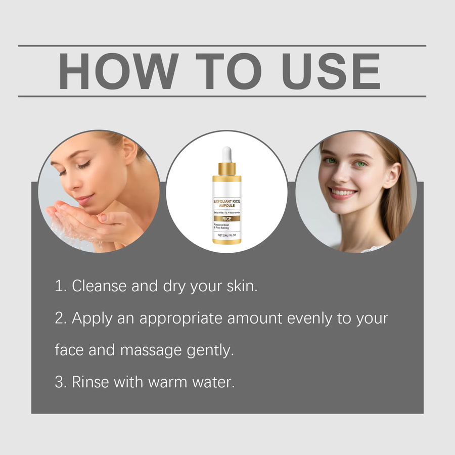Hoygi Reis-Peeling-Ampulle, Serum für das Gesicht, Unisex - Bild 5