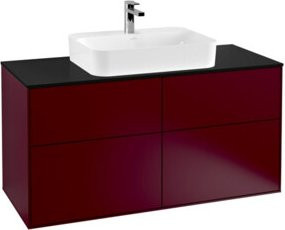 Villeroy & Boch Waschtischunterschrank Finion Wandmontage mit LED-Beleuchtung, Farbe: Peony Matt, B/T/H: 120 x 60,3 x 50,1 cm - Bild 1
