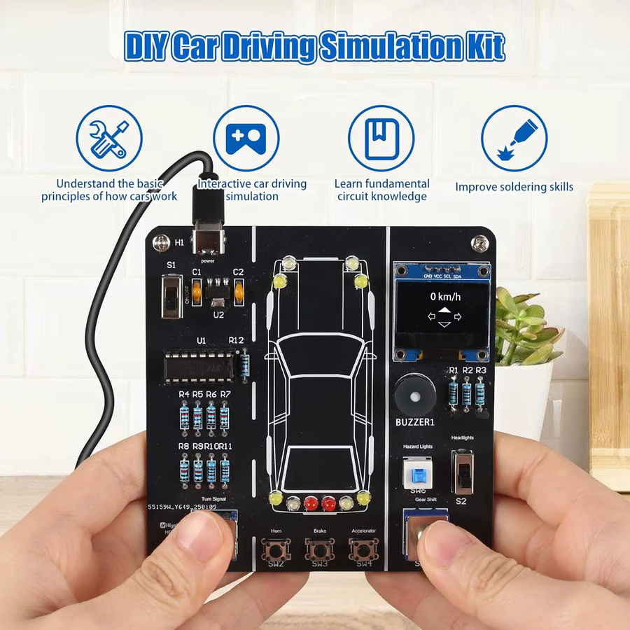 IST DIY Auto Fahren Simulation Löten Praxis Kit, STEM Elektronische Projekt Auto Fahrer Simulator, Fahrzeuge - Bild 5
