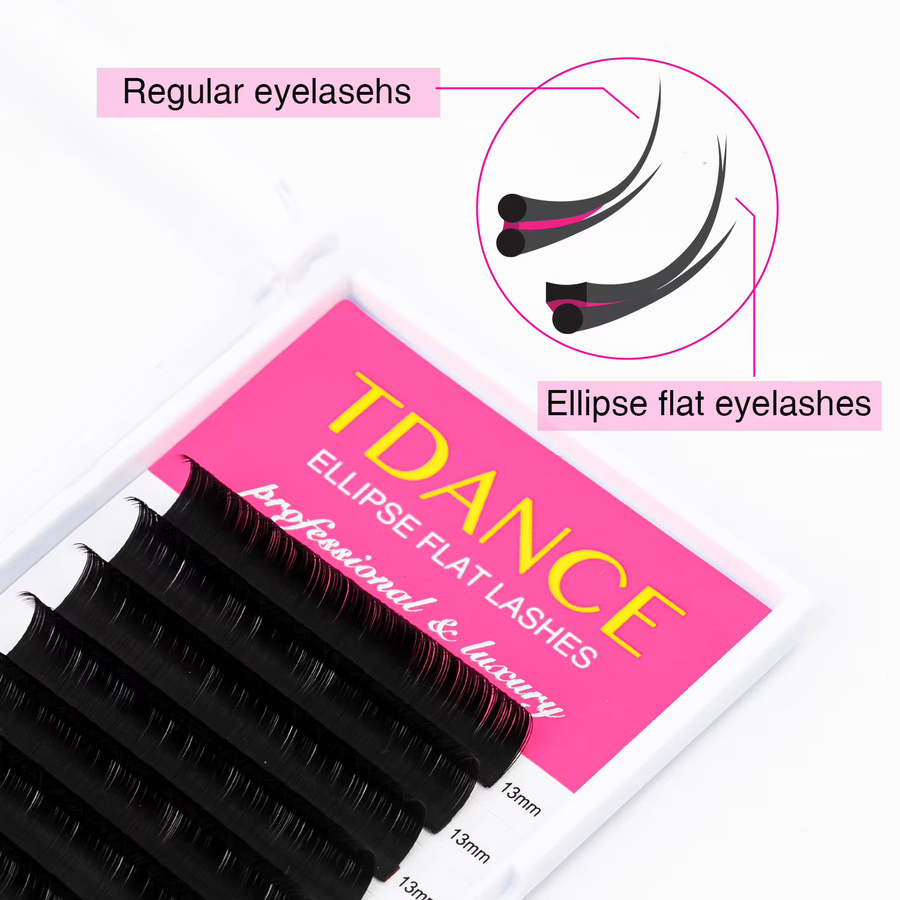 TDANCE Einzelwimpern, 4er Set, Ellipsenförmig, 8-15mm, Natürlich - Bild 4