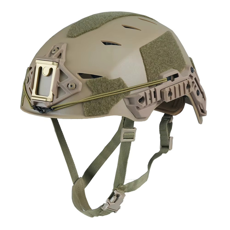 BOOIU Taktischer Wendy Helm in Grün mit Perforation und EX Schiene 3.0 für Outdoor, Jagd und CS - Bild 2