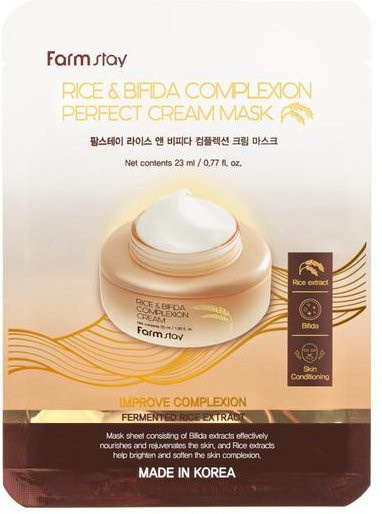 Farmstay Reis & Bifida Milchige Gesichtsmaske in Tuchform, 23 ml - Bild 1
