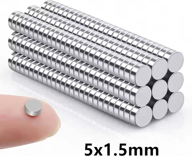 100 Stück runde Scheiben-Kühlschrankmagnete von mognot in Silber aus Metall für Büro, Schule und Zuhause - Bild 1