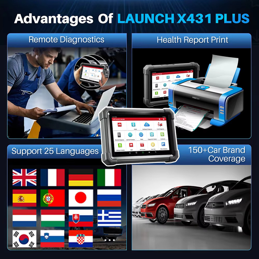 LAUNCH X431 IMMO Plus X-PROG Autodiagnosewerkzeug mit Schlüsselprogrammierung und 38 Reset-Funktionen in Schwarz - Bild 5