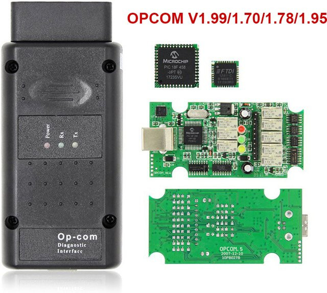 YIQIXIN OPCOM V2014 Auto-Diagnosewerkzeug mit Bluetooth und PIC18F458 FTDI CAN BUS OBD2-Scanner in Schwarz - Bild 1