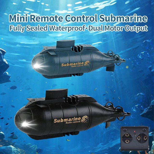 CONUSEA Mini RC U-Boot Schnellboot, mit Licht und Fernbedienung, Wasserdicht - Bild 1