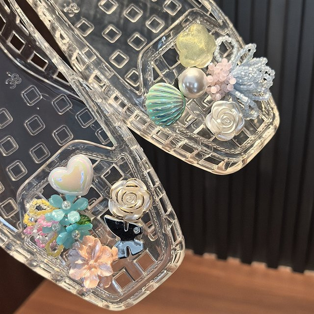SMATLELF Schuhe Charms Set, Kristall, Perle, Blume, Bogen, Pailletten - Bild 1