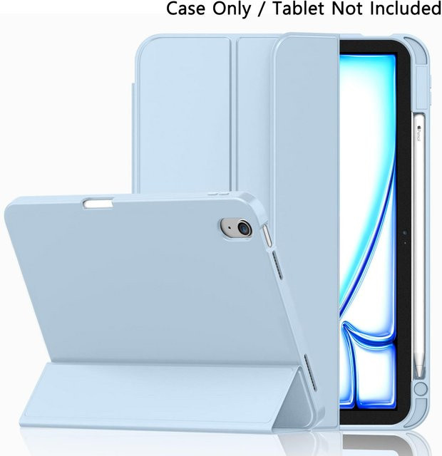 Magnetische Klapp-Smart-Hülle mit Stifteetui für iPad Air 11 M3, iPad Air M2 sowie iPad Air 5. und 4. Generation in Blau - Bild 1